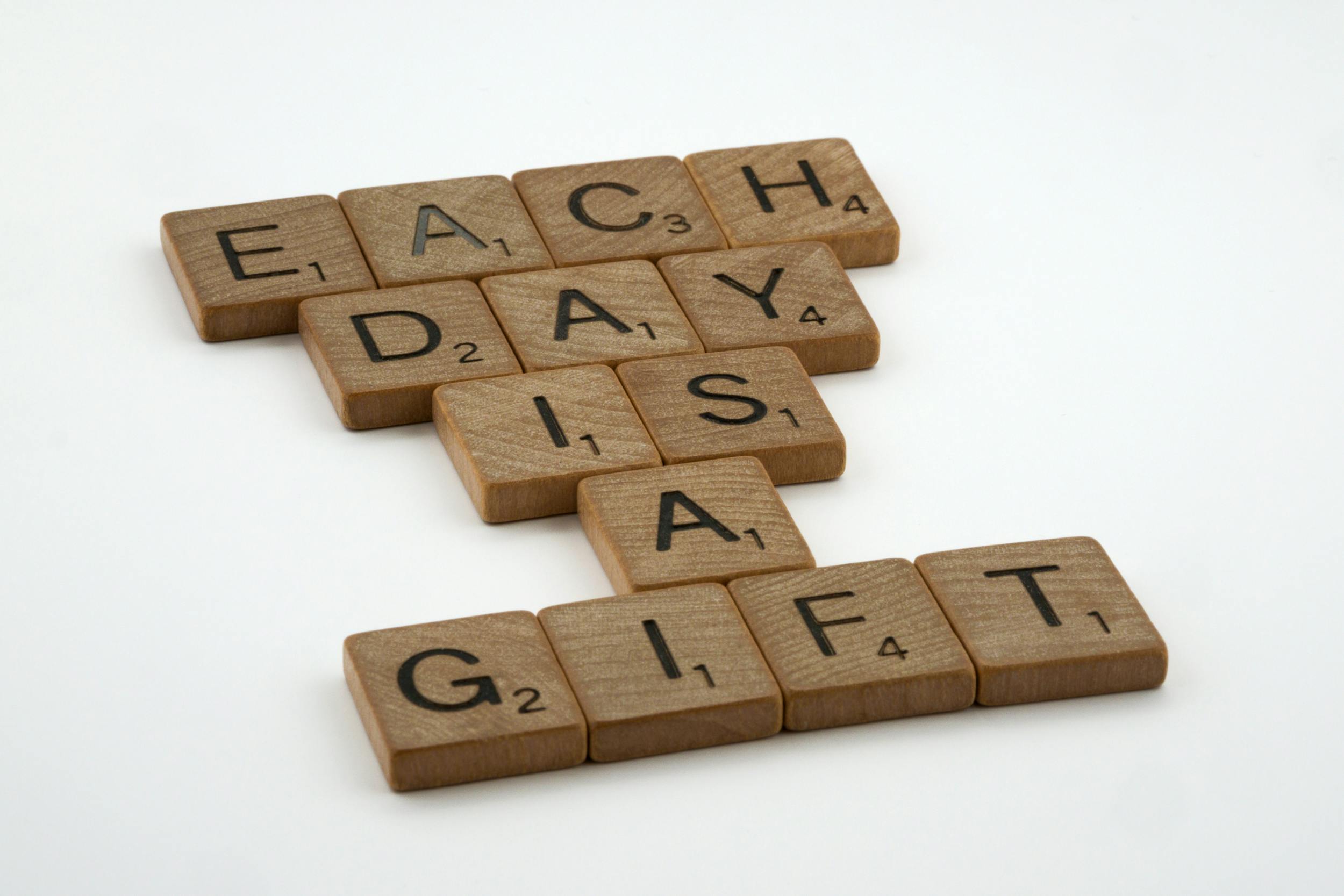 Each Day Is A Gift Wood Written Words